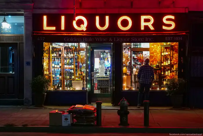 A photo of a liquor store in Manhattan